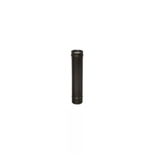 PELLET ELEMENT DROIT  460MM Ø 80 INOX NOIR