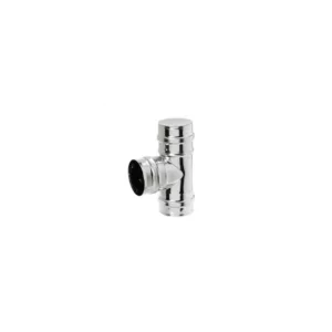 PELLET TE FEMELLE 90° Ø 80 INOX