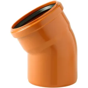 Nicoll coude pvc égout 110 mm 30° rouge / brun