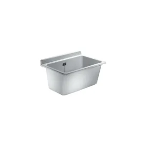 Nicoll Vidoir PP ABU avec trop-plein 610 x 455 mm blanc fixation inclus