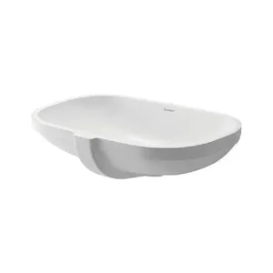 Duravit vasque à sous encastrer D-code sans plage de robinetterie + trop-plein 495 x 290 mm blanc