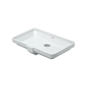 Duravit vasque à sous encastrer 2ND floor sans trou robinet + trop-plein 525 x 350 mm blanc
