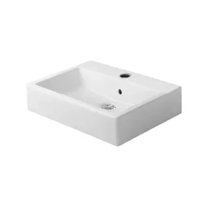 Duravit vasque à poser Vero avec trou robinet / trop-plein 600 x 470 mm blanc