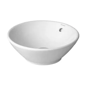Duravit vasque à poser Bacino sans plage de robinetterie + trop-plein ø 420 mm blanc