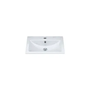 Alape vasque à encastrer EBR.585H avec trou robinet / trop-plein 585 x 405 mm blanc