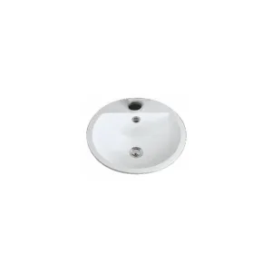 Alape vasque à encastrer EB.S450H avec trou robinet / trop-plein ø 450 mm blanc