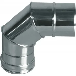 Isoleco coude 90° inox simple paroi 130 mm