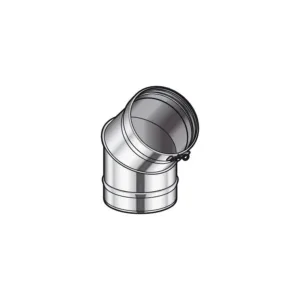Poujoulat coude à simple paroi inox 45° condenseur 100 mm