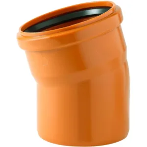 Nicoll coude pvc égout 110 mm 15° rouge / brun