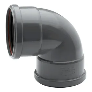 Eupen coude pvc 90° égout 110 mm FF gris