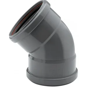 Eupen coude pvc 45° égout 125 mm FF gris
