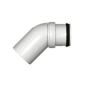 Pipelife coude PP 45° MF 50 mm blanc