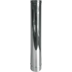 Isoleco tuyau inox simple paroi 1m 130 mm