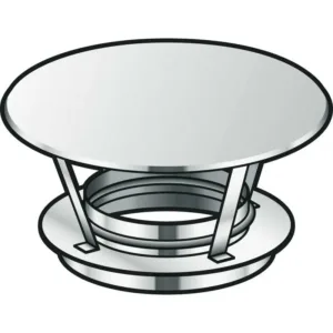 Poujoulat chapeau pare-pluie therm-inox poujoulat double paroi 150 mm modèle simple