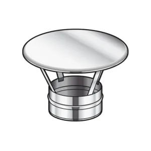Poujoulat chapeau pare-pluie à simple paroi inox condenseur 150 mm