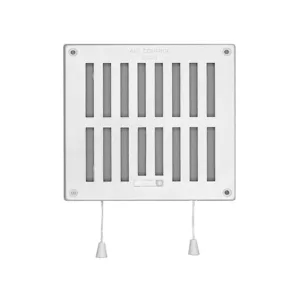 Grille d'aération pvc blanche b20 - h20cm