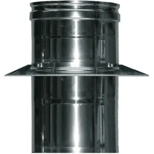 Elément de fixation au toit inox simple paroi 130 mm