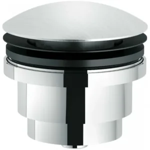 Crepine design click pour lavabo sans trop-plein steel