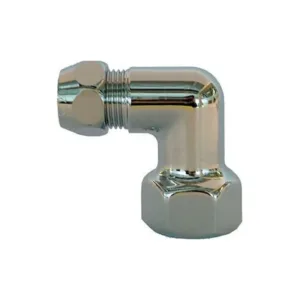 Schell coude - raccord F chr 1/2 " F - 10 mm serrage