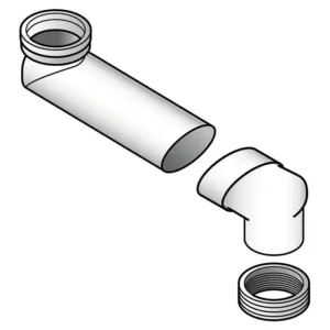 Geberit coude d'évacuation saillie 90 / 110 pvc gris