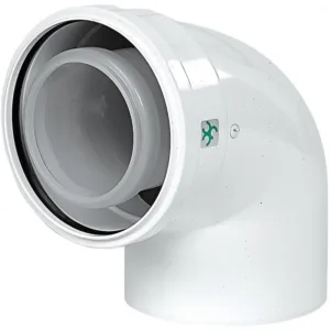 Ubbink coude concentrique 87° condensation 80 - 125 mm
