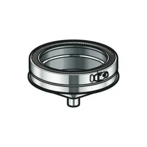 Poujoulat cône d'écoulement therm-inox double paroi 130 mm