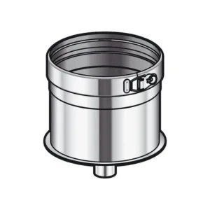 Poujoulat cône d'écoulement à simple paroi inox condenseur 100 mm