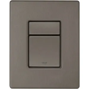 Grohe Plaque poussoir 2 boutons cosmo FG brossé graphite dur