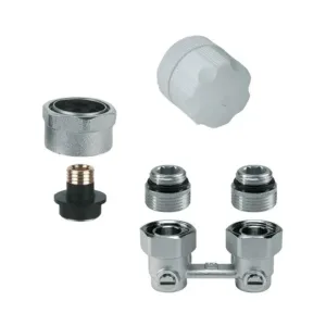 Honeywell kit de robinet manuel pour radiateur universel integra 1/2" ou 3/4" raccords 16 mm équerre