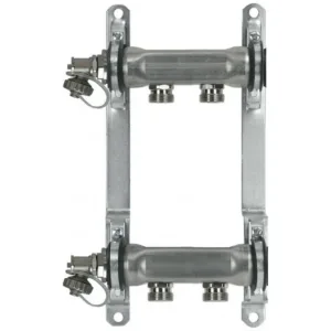 Kit collecteur inox 4/4 " 7 x 3/4 " EC + fixations + purge