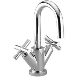 Dornbracht mélangeur de lavabo tara saille 165 mm croix vidage automatique - chromé
