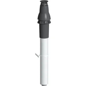Daalderop passage de toit 80/125 aluminium noir