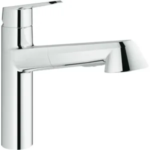 Grohe mitigeur cuisine EURODISC new avec douchette à main extractible 2 jets - chromé