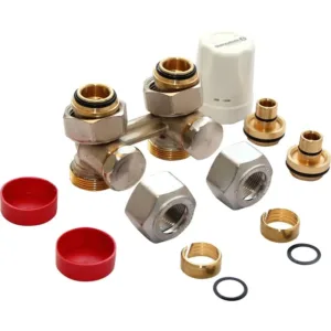 Giacomini bloc h avec tête manuel et 2 raccordement 18aa - 16 mm droit