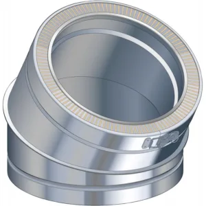 Poujoulat therminox coude 30° 180 mm double paroi