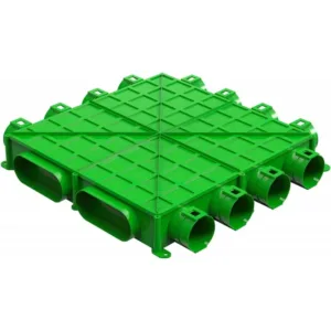 Duco caisson de distribution conduits flexible sol 12 x 63 pour 2 x conduit oval ducoflex