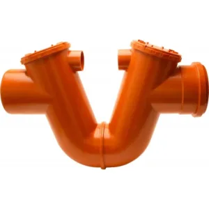 Eupen siphon pvc égout 160 mm rouge / brun