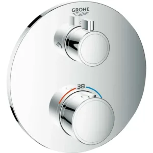 Grohe set de finition thermostatique + inverseur grohtherm ronde - chromé