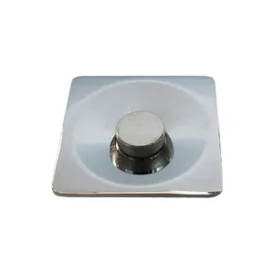 Plaque de rue carrée 1/2 " - chromé + set raccord 3/4 " M - 1/2 " M + bouchon