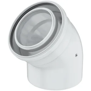 Ubbink rolux coude concentrique 45° 110 / 160 métal / pp