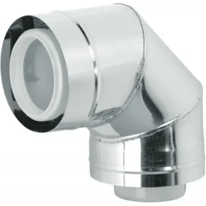 Ubbink rolux coude concentrique 90° 80/125 mm inox / pp