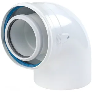Ubbink rolux coude concentrique 90° 100 / 150 mm métal / pp
