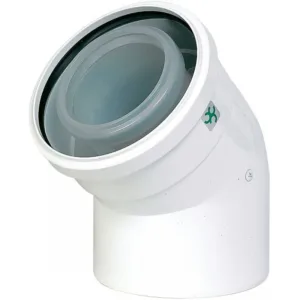 Ubbink rolux coude concentrique 45° 100 / 150 mm métal / pp