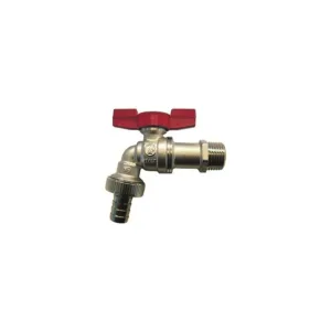 Giacomini robinet double service + manette papillon rouge 1/2 "