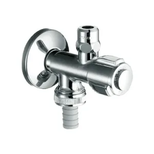 Schell robinet d'arrêt équerre + raccord pour lave-vaisselle 1/2 " - chromé