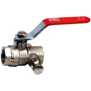 SAS robinet à bille passage intégral avec purgeur FF 4/4 "