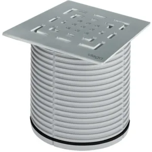 Viega réhausse + grille 15 x 15 cm inox