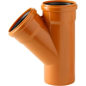 Eupen réduction pvc - t 45° égout 125 - 110 - 125 mm rouge / brun