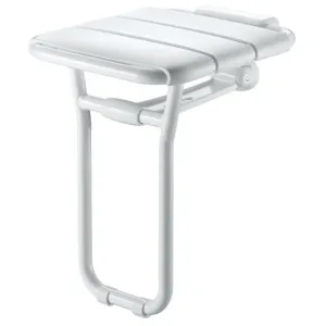 Delabie siège de douche relevable + pieds alu blanc