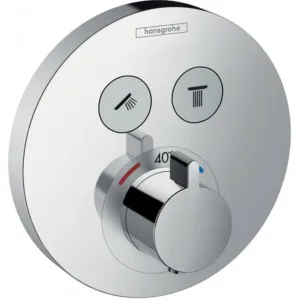 Hansgrohe set de finition thermostatique + 2 robinets d'arrêts select s - chrome